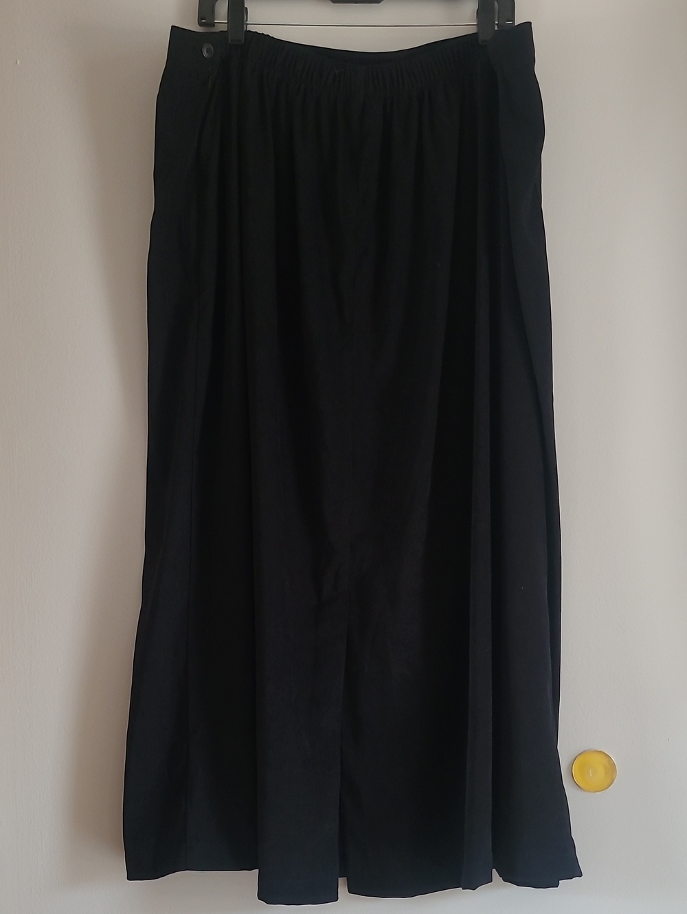 Denim & Co Midnight Black Lightweight Velour Midi Maxi Skirt Wmn Plus 3X Modest - Picture 7 of 10